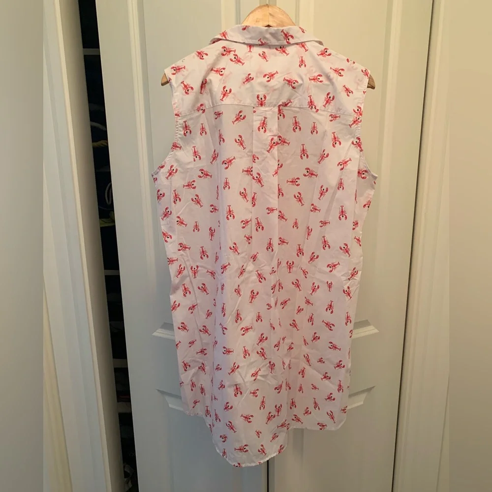 The Cat’s Pajamas Mister Lobster Luxe Pima Sleeveless Nightshirt Size L NEW - Picture 6 of 16